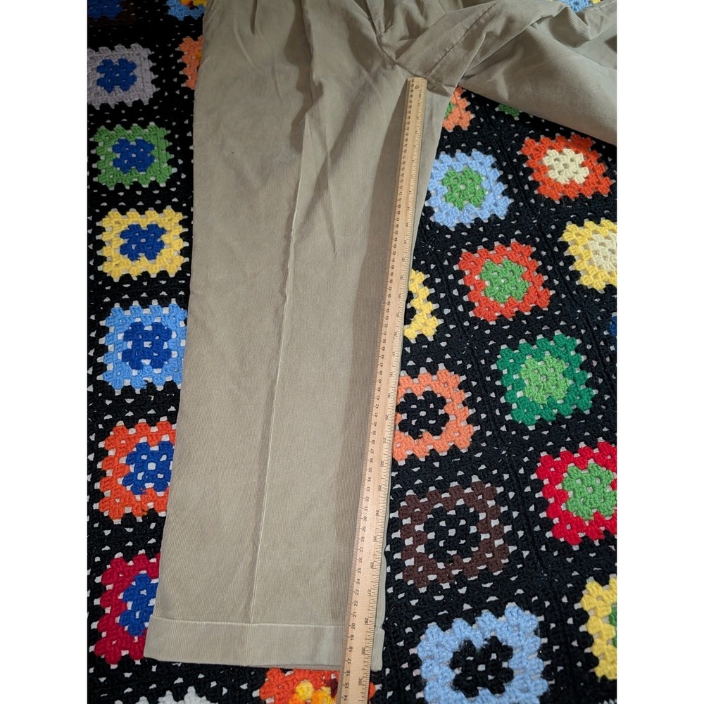 Dockers Pleated Relaxed Fit Corduroy Pants Mens 38x30 Tan Khaki Y2K Baggy NWT - Picture 5 of 14